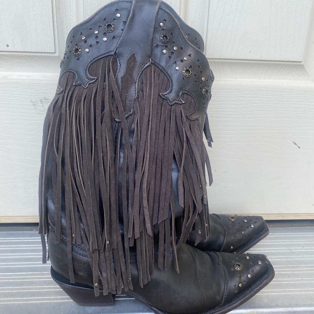 Long fringe Corral western boots